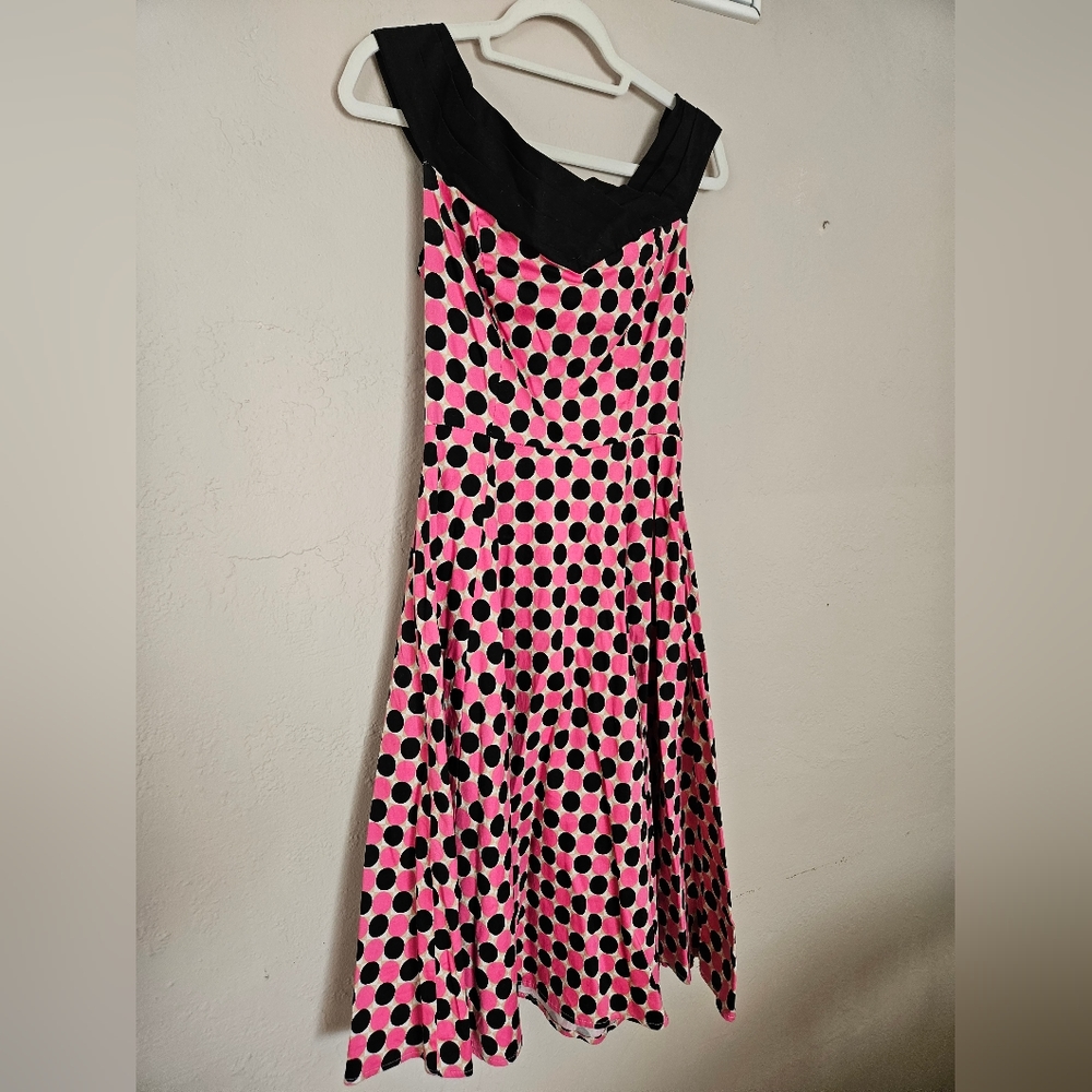 Hearts & Roses polkadot swing dress, size 8